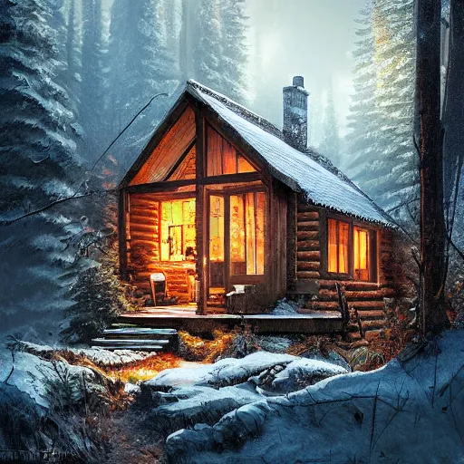 Image similar to a cabin in the woods by Klaus Wittmann