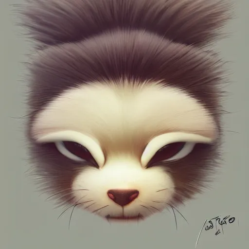 Prompt: cutie fluffy creature ben stiller, digital art, 3 d, octave render, masterpiece, mega detailed, pixar, disney, vivid illustration, cartoon, fantasy, by george stubbs, artgerm, in the style of ghibli kazuo oga, pastel fur