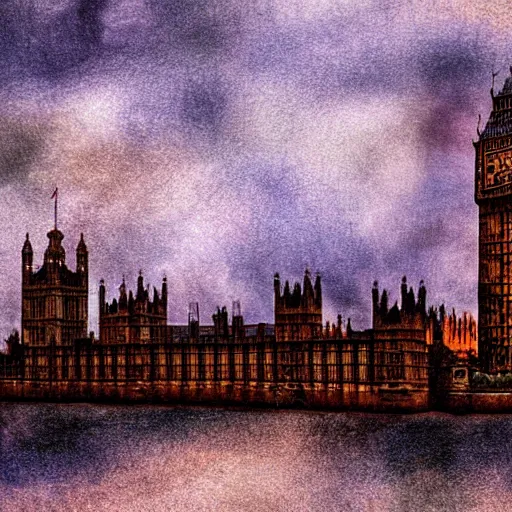 Image similar to of london a thousand years after the end of humanity artistic digital art