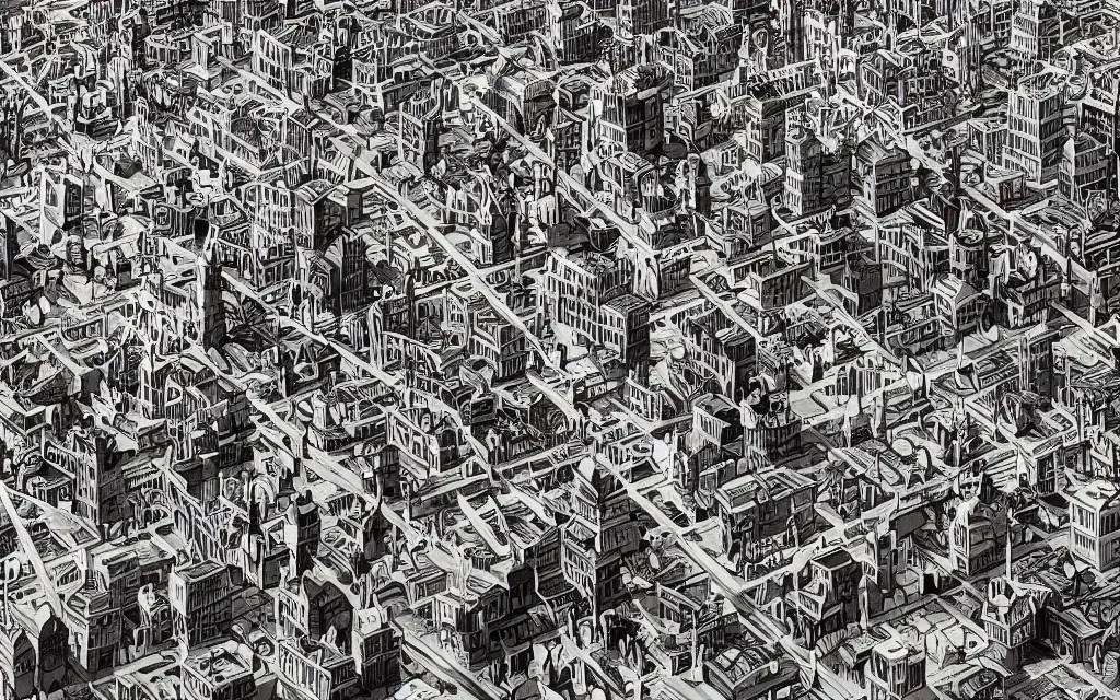 Prompt: A city constructed entirely from bone, bone city, jagged architecture, digital art