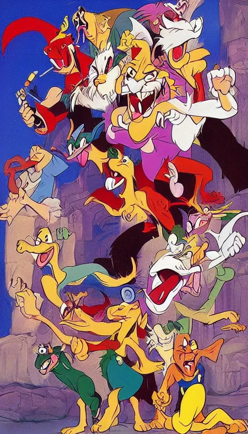 Prompt: rage, by don bluth