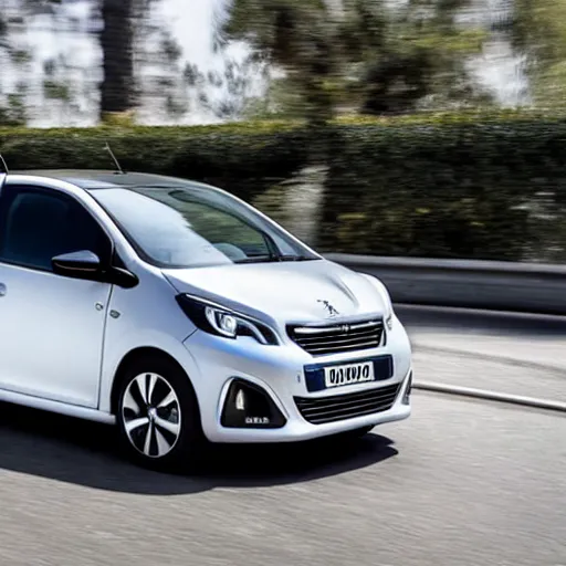 Prompt: peugeot 1 0 8 on the road, 2 0 2 2 released concept model