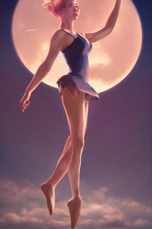 Image similar to dancer in the wind by artgerm, retrofuturism, reimagined by industrial light and magic