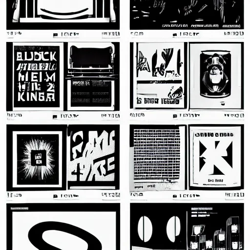 Image similar to black on white graphic design in style of david rudnick, eric hu, guccimaze, acid, y 2 k, 4 k sharpening,