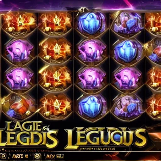 Image similar to league of legends themed slot machine