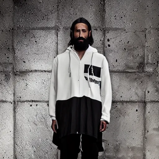 jesus in jerry lorenzo streetwear hoodie and pants by