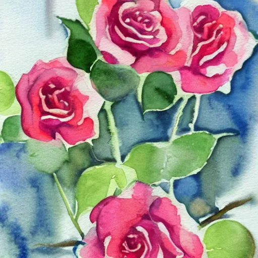 Image similar to watercolor little roses