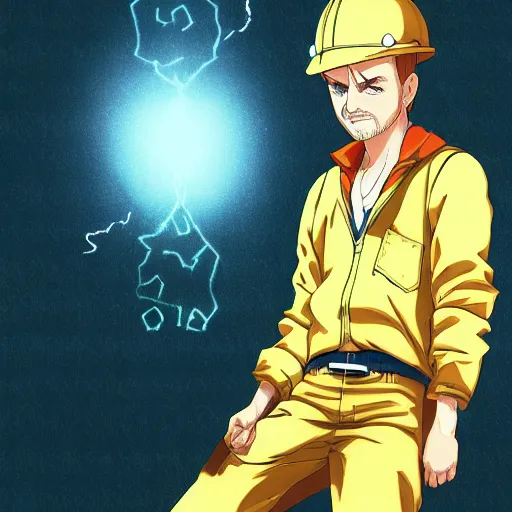 Prompt: portrait of jesse pinkman as an energy engineer, anime fantasy illustration by tomoyuki yamasaki, kyoto studio, madhouse, ufotable, trending on artstation