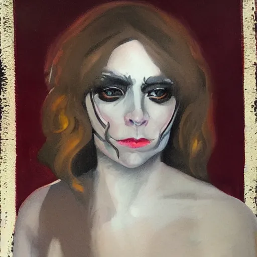 Image similar to portrait of a woman in the style of michael hussar