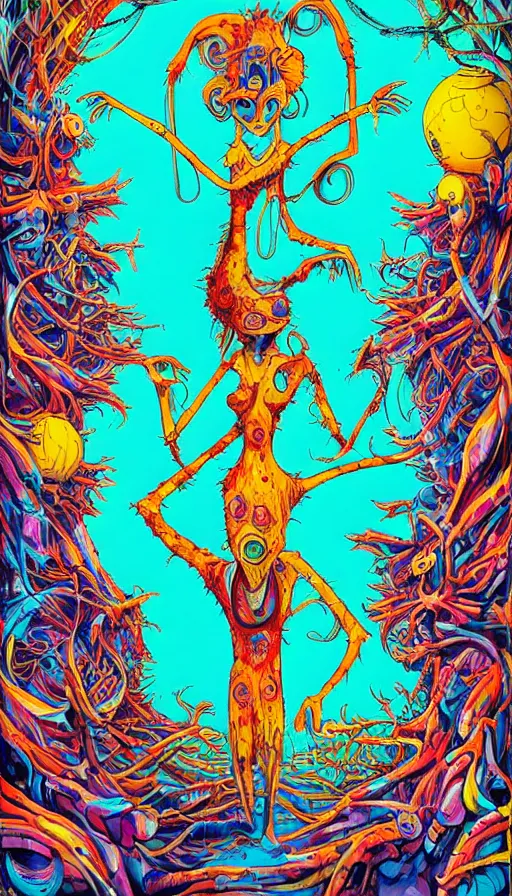 Prompt: psytrance artwork, by alex pardee