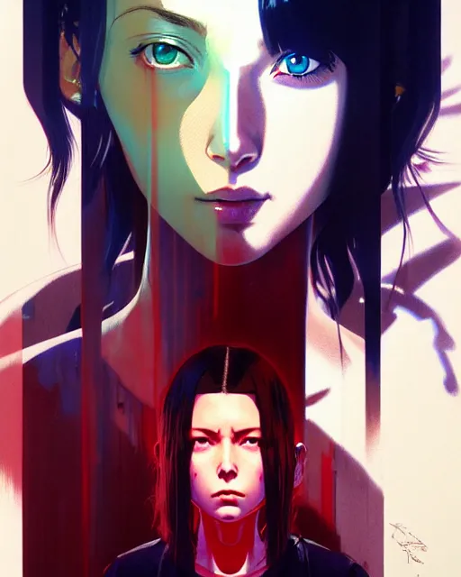 Image similar to dead inside!!!, fine - face, audrey plaza, realistic shaded perfect face, fine details. anime. realistic shaded lighting poster by ilya kuvshinov katsuhiro otomo ghost - in - the - shell, magali villeneuve, artgerm, jeremy lipkin and michael garmash and rob rey