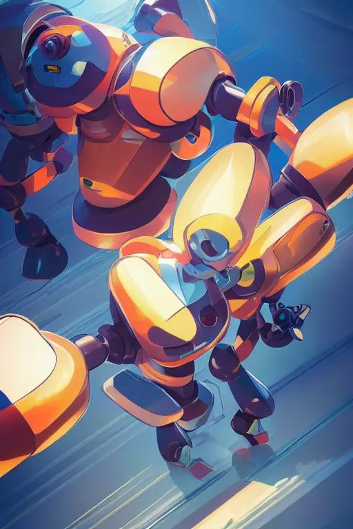 Image similar to metabots medabots medarotto medarot robot minimalist comics, behance hd by jesper ejsing, by rhads, makoto shinkai and lois van baarle, ilya kuvshinov, rossdraws global illumination ray tracing hdr radiating a glowing aura