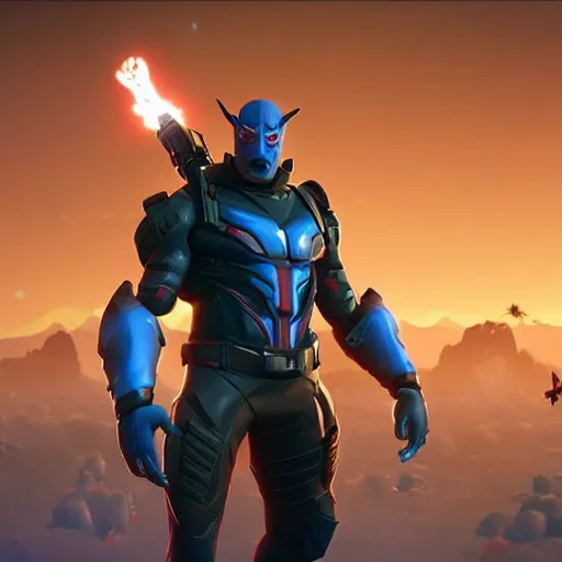 Image similar to ronin from guardians of the galaxy in fortnite