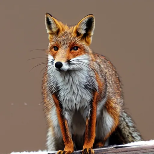 Prompt: half fox half squirrel