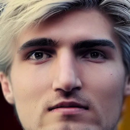 Image similar to really handsome gigachad xqc, portrait photograph : : realistic : : 1 dslr : : 1 - - quality 2