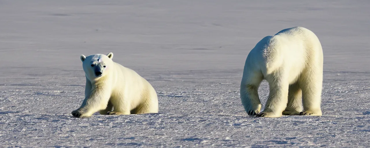 Prompt: Polar Bear in Sahara desert