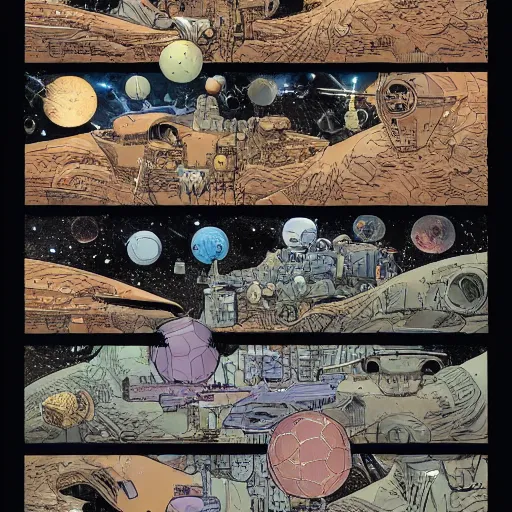 Image similar to Multiverse deep space settlement by Geoff Darrow