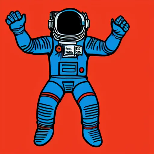 Image similar to in the style of max prentis and deathburger and laurie greasley a logo of astronaut, highly detailed, colourful, 8k wallpaper