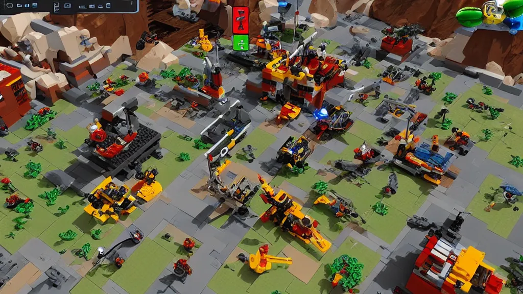 Image similar to lego mars mission real-time strategy in-game screenshot