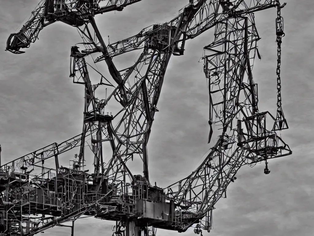 Image similar to industrial revolution crane, close up