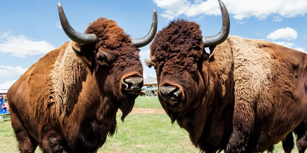 Image similar to fair rides petting zoo bison focus photography