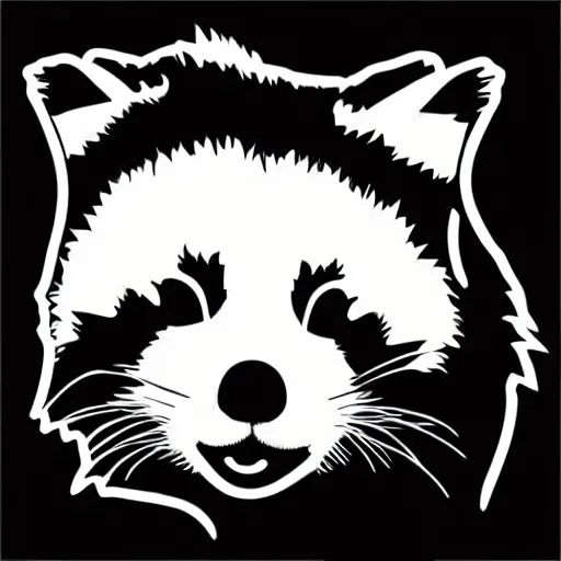 Prompt: a cute sleeping red panda, digital art, iconic icon, 2 d vector logo, cartoon, t - shirt design