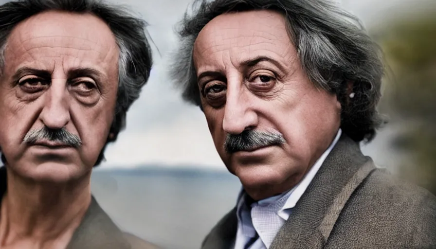 Image similar to hyper-realistic and anamorphic 2010s movie still close-up portrait of Giovanni Falcone, by Paolo Sorrentino and Annie leibovitz, Leica SL2 50mm, beautiful color, high quality, high textured, detailed face