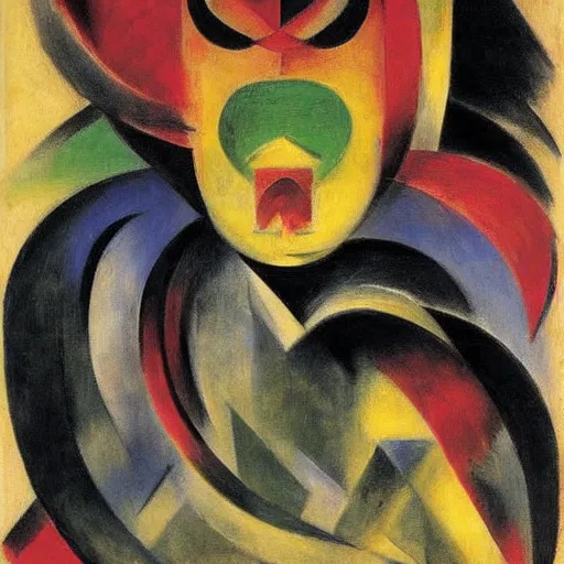 Image similar to monster mask by franz marc