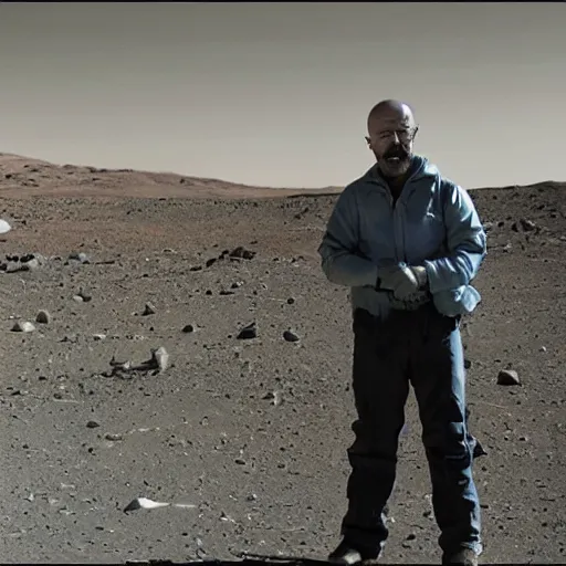 Image similar to walter white on mars