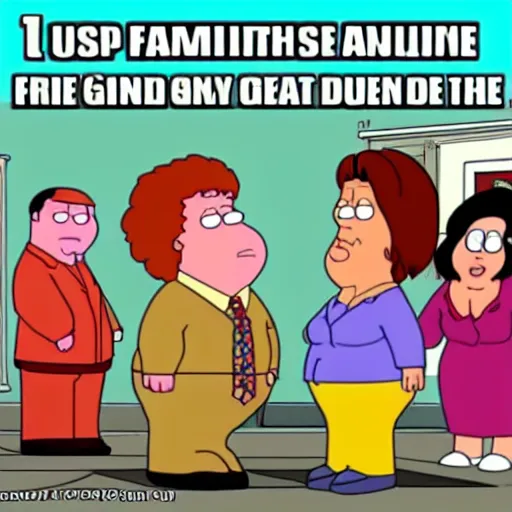 Prompt: Deep Fried Family Guy memes