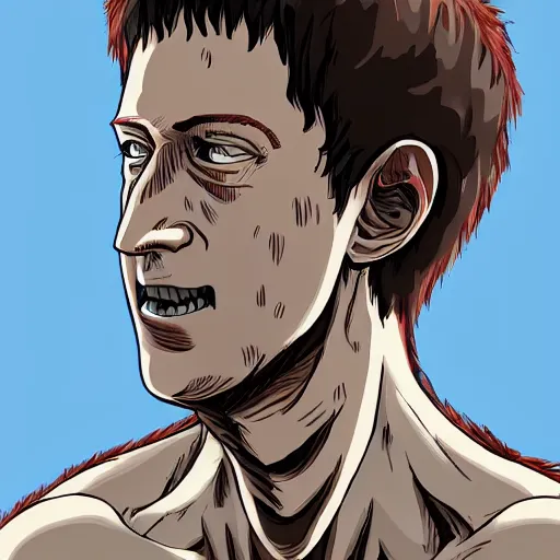 Prompt: Mark Zuckerberg as a giant from Attack on Titan