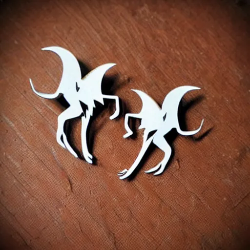 Prompt: 2d lasercut dinosaur earrings, popular on artstation, popular on deviantart, popular on pinterest