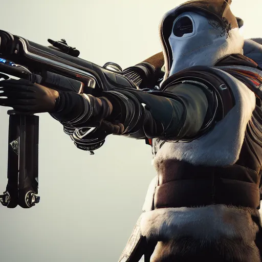 Image similar to portrait of a destiny 2 hunter, 8 k, unreal engine, ultra detailed, realistic