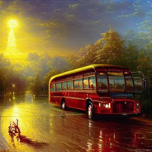 Image similar to what if God was one of us, just a stranger on a bus Thomas kincade