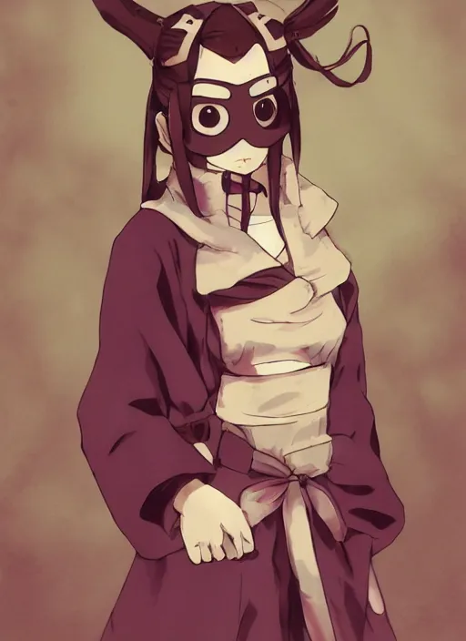 Prompt: emma watson wearing muzzle wearing muzzle wearing muzzle wearing muzzle wearing muzzle wearing muzzleas nezuko from demon slayer anime ねずこ nezuko from demon slayer anime ねずこ nezuko from demon slayer anime ねずこ wearing kimono wrapped mouth by artgem by greg rutkowski trending on artstation