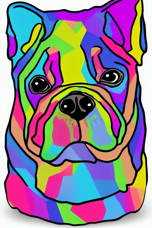 Image similar to Portrait of a bi chungus pug, sticker, colorful, illustration, highly detailed, simple, smooth and clean vector curves, no jagged lines, vector art, smooth