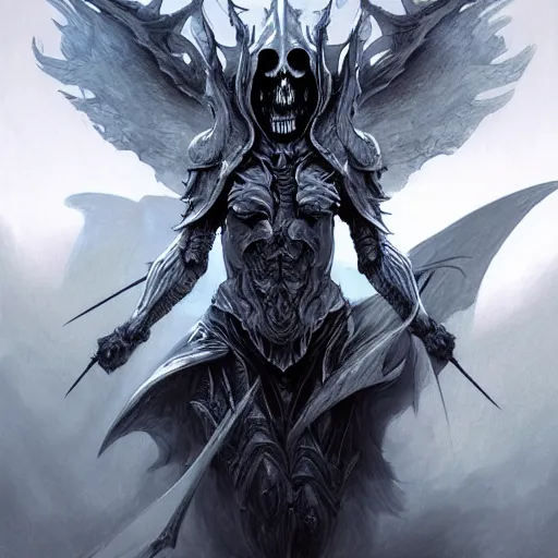 Image similar to concept art by artgerm, death of the four horsemen of the apocalypse, soft grey and blue natural light, intricate, queen of death riding, highly detailed dark art, digital painting, artstation, concept art, smooth, sharp focus, illustration, art by greg rutkowski and luis rollo and uang guangjian and gil elvgren, symmetry!