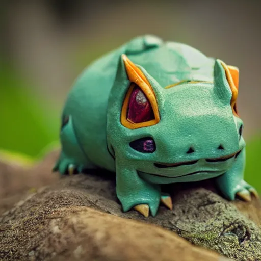 Image similar to national geographic photo of bulbasaur, pokemon in the wild, intricate, portrait, 8 k highly professionally detailed, hdr, award winning