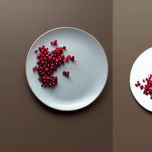 Prompt: a man eats currants with sugar in a plate in the kitchen, hyper realistic, hyper detailed, cfg _ scale 3