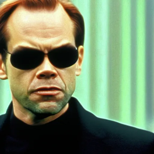 Image similar to A still of Mark Hamill as Agent Smith in The Matrix (1999)