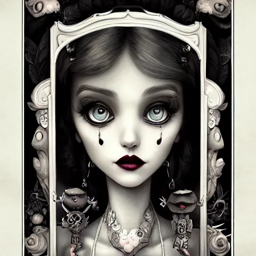 Image similar to Lofi portrait Pixar style by Joe Fenton and Stanley Artgerm and Tom Bagshaw and Tim Burton