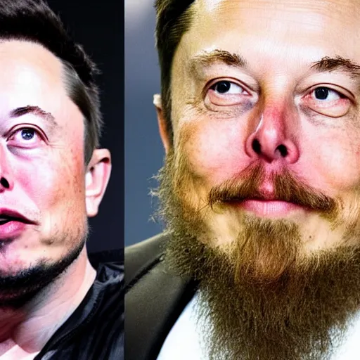 Image similar to elon musk with long beards