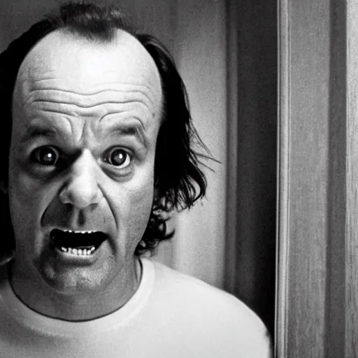 Image similar to bill murray plays jack torrance in the shining, movie still, promotional shot