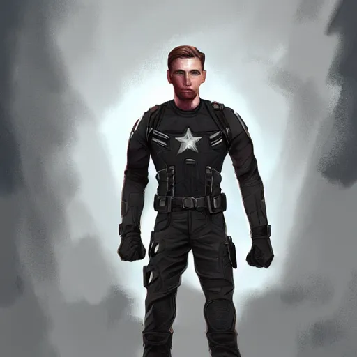 Image similar to winter soldier steve rogers, digital painting, ultra detailed, artstation