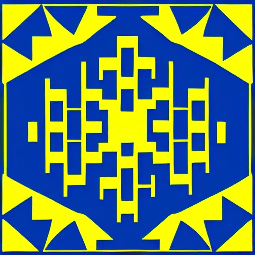 Image similar to Simple Icon for the department of mathematics. Blue and Yellow. Abstract.