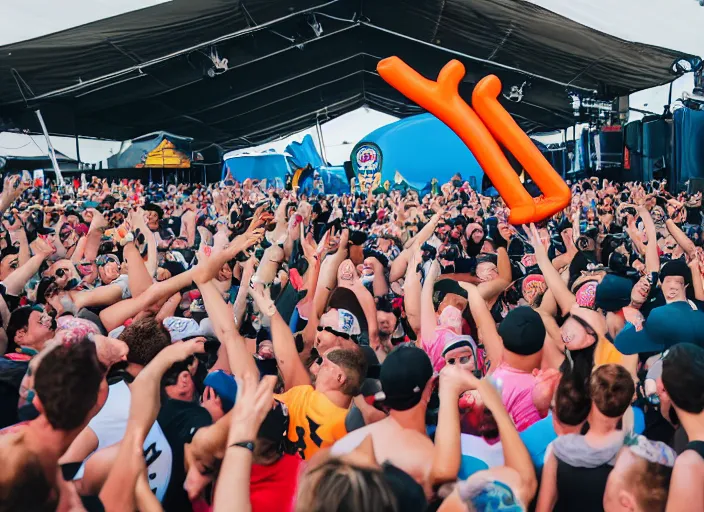 Prompt: photo still of whacky waving inflatable tube man vans warped tour 2 0 1 8!!!!!!!! at age 3 6 years old 3 6 years of age!!!!!!!! getting lit in the pit, 8 k, 8 5 mm f 1. 8, studio lighting, rim light, right side key light