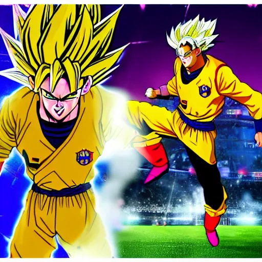 Image similar to super saiyan neymar jr