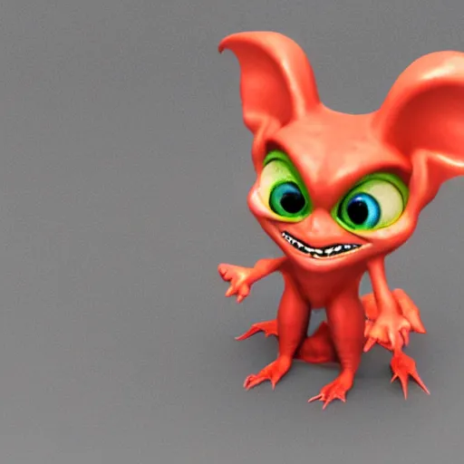 Image similar to poorly rendered 3 d adorable gremlin