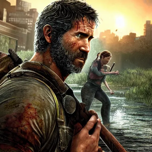 Prompt: ryan reynolds as a character in the last of us