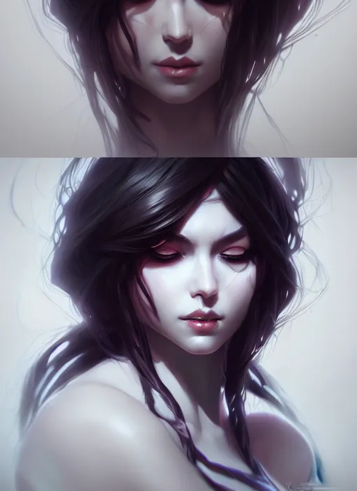 Image similar to dark high priestess, highly detailed, artgerm style, artstation, soft light, sharp focus, illustration, character design, concept art